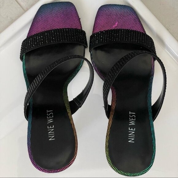 Nine West Black Heels Size 8.5 Women - Picture 10 of 13